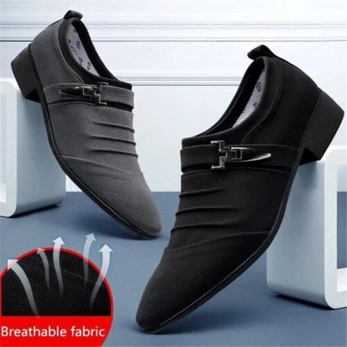 Italian Fashion And Elegant oxford Shoes Mens Shoes Large Size Business Formal Leather Shoes Mens Formal Wear A Pedal Loafers