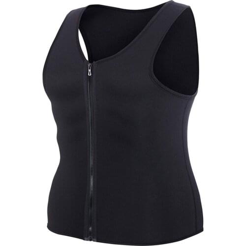 Shapewear For Men Trainer Neoprene Zipper Vest Gym Chest Tightener Waist Trainer Shapewear Fat Burner Slimming Sweat Slim