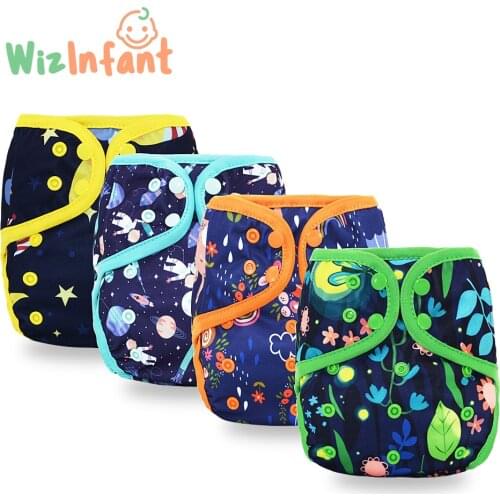 Wizinfant OS cloth diaper cover with or without bamboo cotton insert,waterproof breathable S M& L adjustable