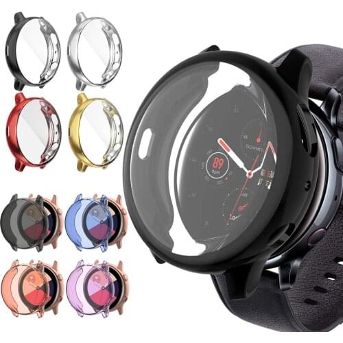 Full Screen Cover Protection Case for Samsung Galaxy Watch Active 2 TPU Ultra-thin Soft Silicone Shell Bumper Active 40mm 44mm