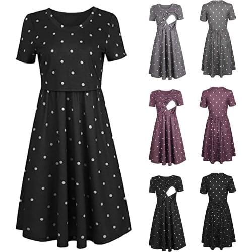 Womens Dresses Clothes For Pregnant Women платье Women Pregnant Maternity Nursing Solid Breastfeeding Summer Maternity Dress