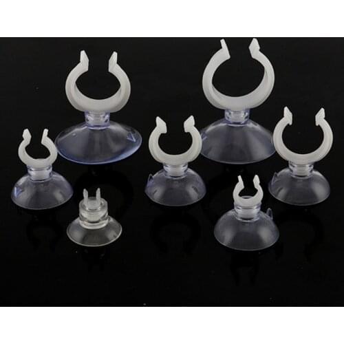 10pcs /Lot 6mm 10mm 20mm Aquarium Suction Cup Sucker Airline Tubing Hose Holders Fish Tank Air Pump Accessories