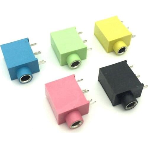 10Pcs PJ215 PJ325 3.5mm PJ-215 Five colours Stereo Headphone Connector Adapter Power Plug Audio Video Jack Socket Plug Hot
