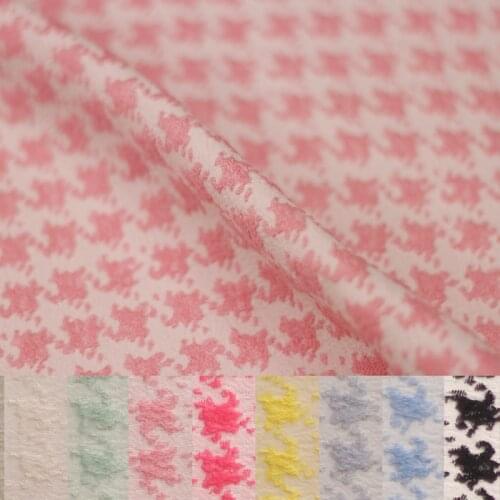 145cm wide fashion jacquard brocade Houndstooth embossed lace coat windbreaker fashion clothing fabric