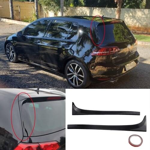 2pcs/set Rear Window Side Spoiler Wing Lip Cover Trim Sticker Fit For VW Golf 7 MK7 MK7.5 R GTE GTD Auto Accessories