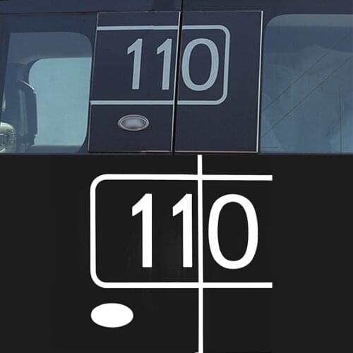 2pcs set Car styling C-pillar Car Rear Side window Pull flower film 110 Stickers For Land Rover Defender 110 2020-2022