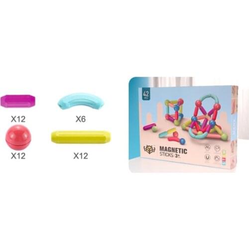 3D Magnet Building Blocks Magnetic Sticks Educational Construction Toys for Kids L4MC