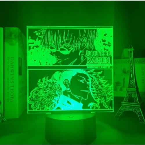 Anime 3d Lamp Jujutsu Kaisen Led Night Light for Bedroom Decor Night Lamp Jujutsu Kaisen Gift Acrylic Neon 3d Lamp Dropshipping