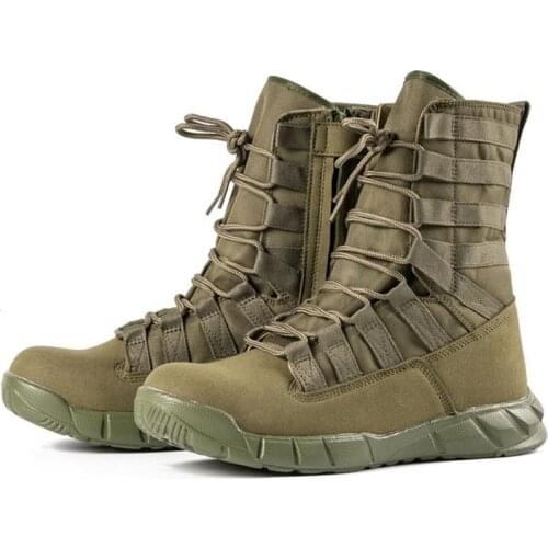 New Spring Summer Military Boots Outdoor Male Army Boots Hiking Shoes Men Tactical Combat Ankle Boots Outdoor Work Boots