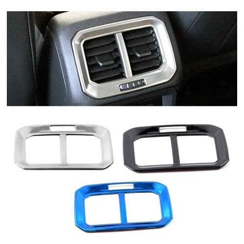 For Volkswagen VW Tiguan MK2 2017-2019 Central Console Armrest Air Conditioner AC Outlet Vent Panel Cover Trim Stainless Steel