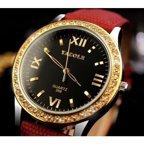 YAZOLE Luxury Diamond Watch Fashion Rhinestone Watch Women Watches Ladies Watch Leather Clock saat relogio feminino reloj mujer
