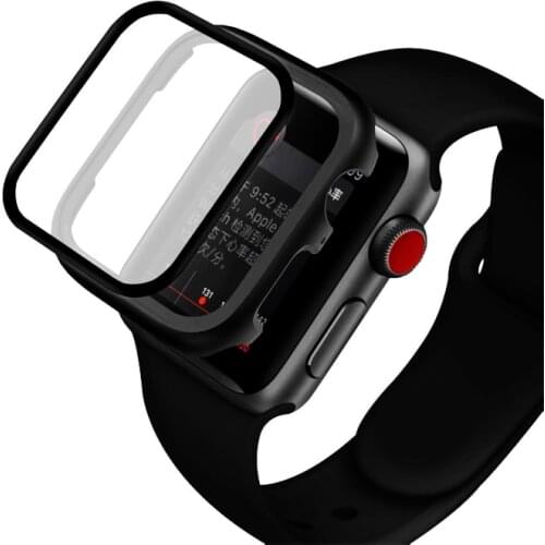 Watch case&protective film for Apple watch 5/4/3/2/1 44mm 40mm 42mm 38mm iwatch Protector Cover HD Clear Ultra-Thin glass