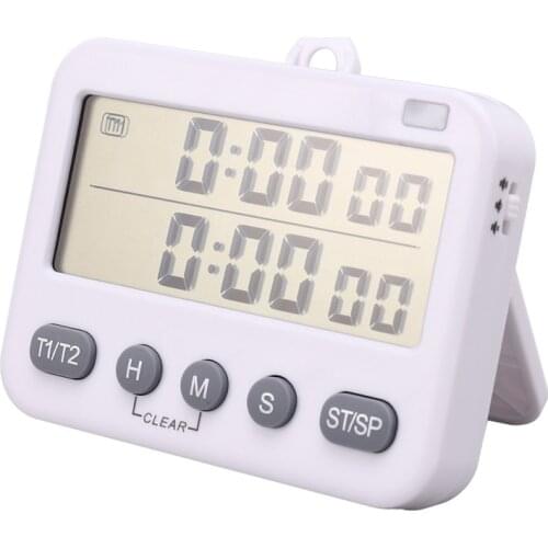 YS Digital Dual Kitchen Timer, Interval Timer, Cycle Timer, Cooking Timer, Count Up/Down Timer, Large Display, Adjustable Volume