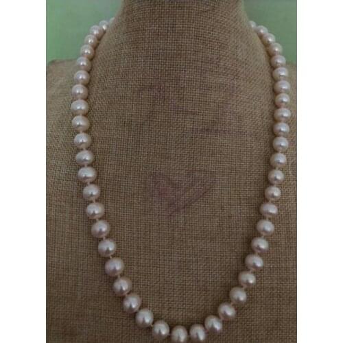 Elegant9 -10mm south sea white round pearl necklace 18inch 14k