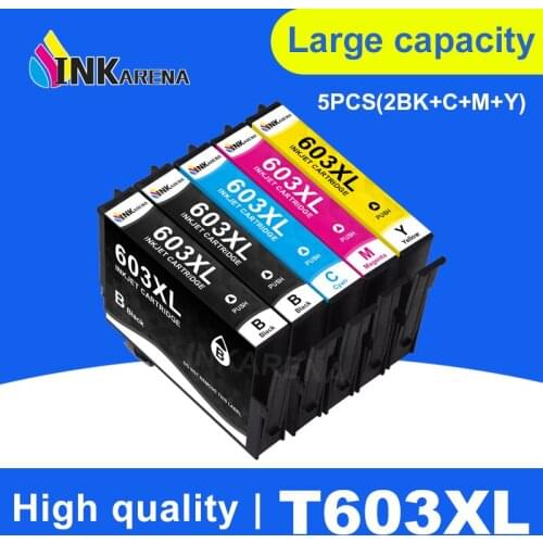 INKARENA 5pk 603XL T603 Ink Cartridge for Epson XP-2100 XP-2105 XP-3100 XP-3105 XP-4100 XP-4105 WF-2810 WF-2830 WF-2850