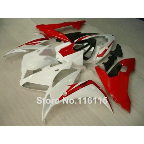 MOTOMARTS high quality fairings set for YAMAHA YZF R1 2004 2005 2006 red white black fairing kit R1 04 05 06 CY79 Full injection