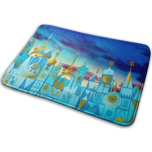 It’s A Small World Mat Rug Carpet Anti-Slip Bedroom Entrance Door Mat Mary Blair Theme Park Ride Dark Ride Anaheim California