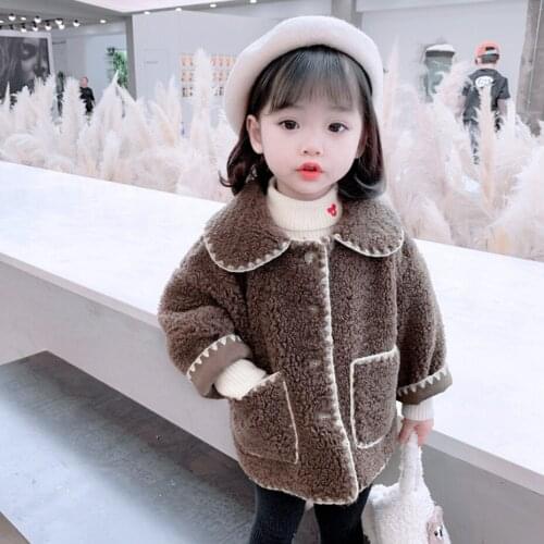 Girls Fur Coat Thick Warm Girls Coats Outerwear Winter Childrens Coats Toddler Baby Girl Clothes
