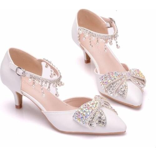 Fashion Women Shoes Pumps Buckle Strap Hollow PU Pointed Toe Thin Heels 5.5CM Sexy High Heels Shoes Womens Wedding Shoes