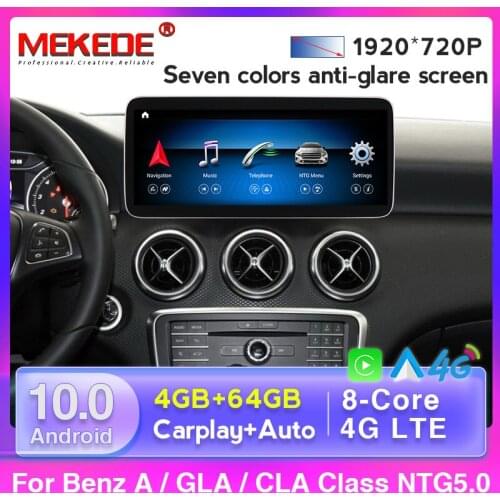 MSM8953 Android 10 4GB+64GB 4G LTE Car GPS Navigation Multimedia Player for Mercedes benz A class W176/CLA Class C117 / GLA X156