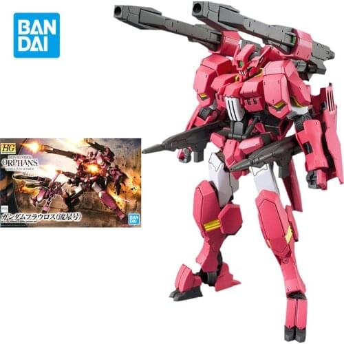 Bandai Gundam Model Kit Assemble Figure HG 1/144 EW Flauros Anime Character Meteor Action Dolls Collectibles Childrens Toys