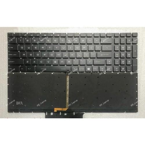 New US English QWERTY Crystal Keyboard For MSI GL63 8RC GL63 8RD GL73 8RC GL73 8RD Laptop, Full Colorful BACKLIT, No Frame