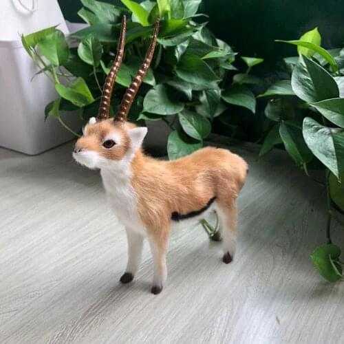 New simulation antelope model polyethylene&furs real life antelope doll gift about 33x27cm xf30182