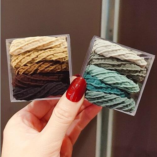 New Fashion All-match High-end Simple Stripe Soft Fabric Girls Women Elastic Hair Band Hair Ropes Hair Accessories Headwear