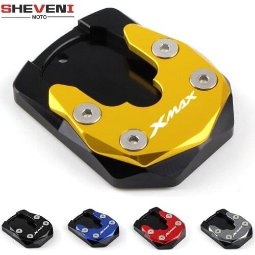 Lastest For Yamaha XMAX 300 xmax300 2017 2018 2019 Motorcycle CNC Side Stand Enlarger Parking Kickstand Enlarge Plate Extension