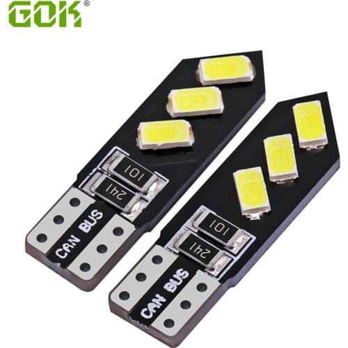 Wholesale new High Quality 500 x T10 6smd 5730 5630 Led canbus Car Light Canbus White light t10 led W5w 194 Error Bulbs