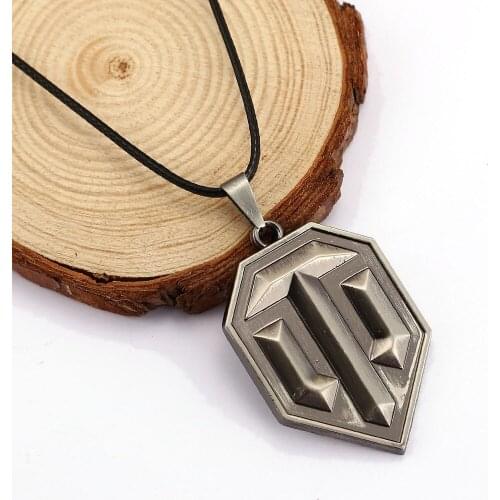 H&F 12pcs/lot HOT Game World of Tanks necklace Tanks flag pendant necklace 2016 Accessories Jewelry leather necklaces