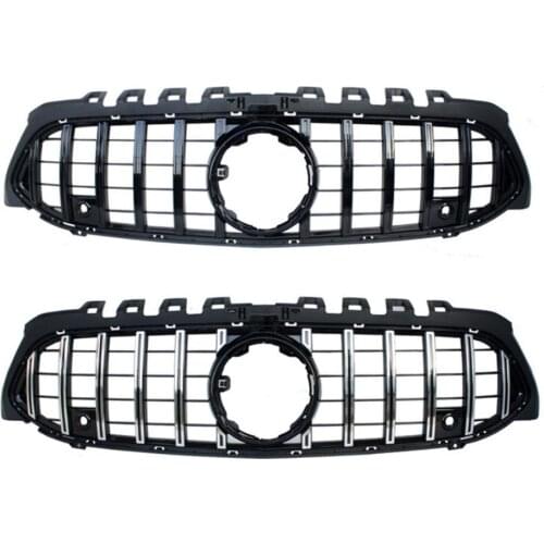 Front Grill Upper Grille Hood for Mercedes Benz A Class W177 A200 A220 2019 2020 GT GT-R Style Auto Car Guard Protector Plastic