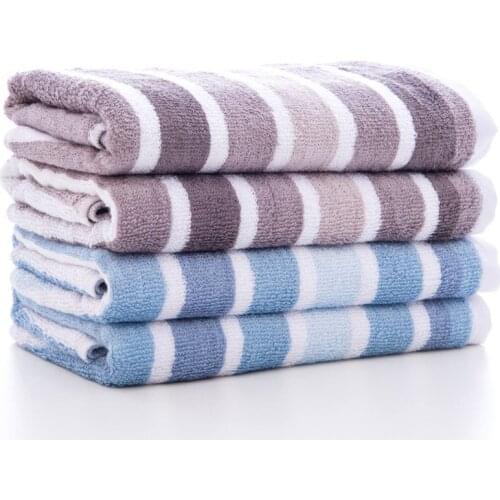 New 100% Bamboo Fiber Towel 34*72cm Bath Towel Quick-Drying Stripe Towels Swimming Spa Towel for Adult J-10