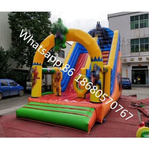 Factory direct inflatable castle slides large obstacles Animal slide castle combination KY-710