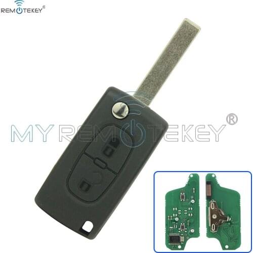 Remtekey CE0523 Flip remote key for Citroen Peugeot 2 button 433mhz HU83 PCF7941 electronic circuit board