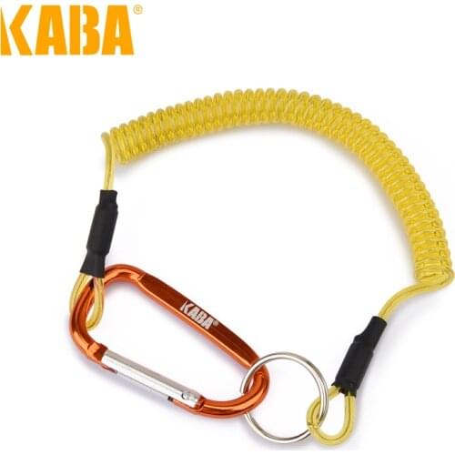 KABA Fishing Lanyards 1M Stretched Length Yellow Color Fishing Rope Retention Rope Tackle Accessories