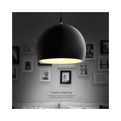 Northern Europe Simple ball Pendant lights 20cm 25cm Black E27 Pendant lamps Restaurant Lighting Fixture ZM1124