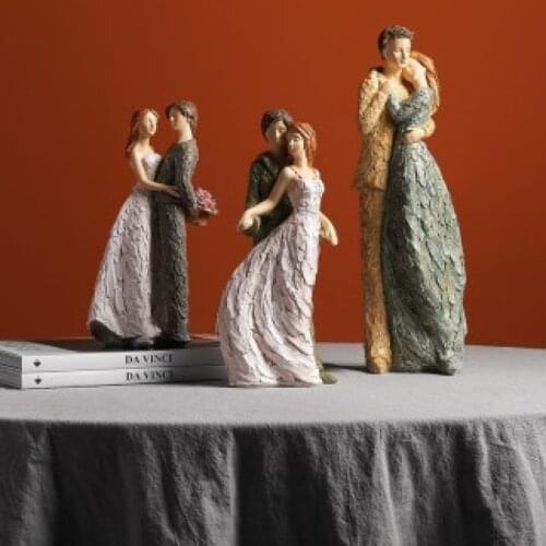 Nordic simple couple character handicraft newlywed gift home creative portrait Figurine Crafts Birthday wedding gift decoration