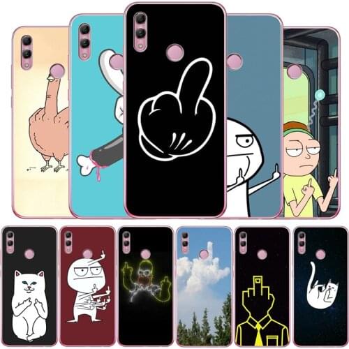 Middle finger For Huawei Mate 9 10 20 30 Pro lite Phone for honor 9 V9 10 20 30 Lite Pro V10 soft Back Cover