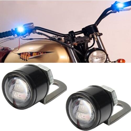 12V Motorcycle Eagle Eye LED Lights Colorful Mirror Flash Strobe Backup DRL Lights Lamp For Driving Motorcycle Accessories