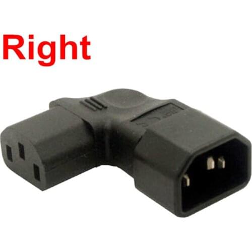 Left & Right Angled 90 Degree IEC 320 C13 to C14 Male to Female Extension Vertical Power Adapter for LCD LED Mount TV