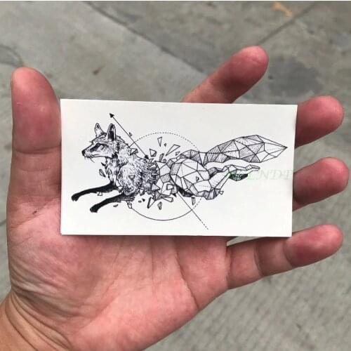 Waterproof Temporary Tattoo Siberia forest bear tree bird fox owl wolf whale tatto flash tatoo fake for girl women men 7