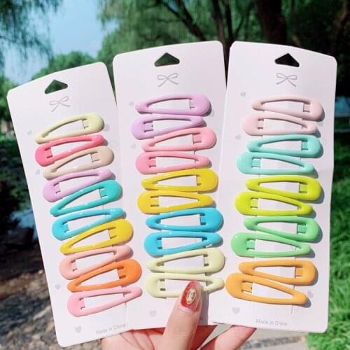 10/20/30/40 Girl Candy Colors Snap Hair Clips Sweet Hairpins for Baby Children Women Barrettes Headband Fashion Hair Accessories