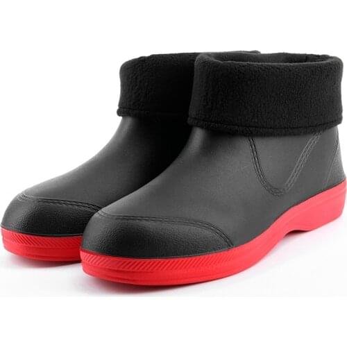 Women Rainboots Waterproof Snow Shoes Warm Plush Casual Shoes Winter Rain Boots Non-Slip Casual Shoes Ankle Boots Comfortable