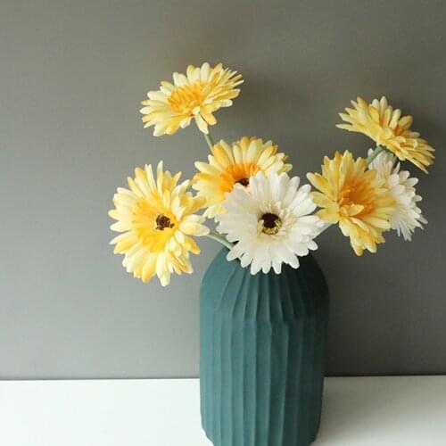 1Pcs 23 Colors 55cm Rayon Gerbera Daisy Leaves Colorful African Chrysanthemum Bundle for Home Wedding DIY Party Decoration