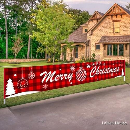 1PCS Christmas Banner Decoration Party Shop Banners Scene Layout 300X50CM Oxford Cloth 420D Christmas Halloween Decorations