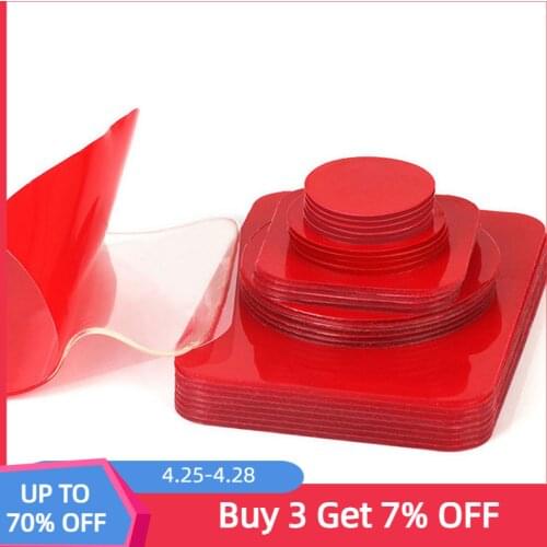 10-100pcs Double Sided Tape Pads Transparent Super Strong Self Adhesive Pads Acrylic Traceless Waterproof Two Sided Sticky
