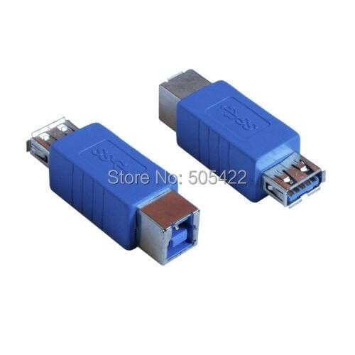 100PCS/LOT Premium USB 3.0 A Female to Printer B Female coupler adapter converters New