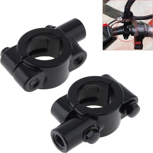 2pcs 8mm Universal High-Quality Aluminum Alloy Handlebar Rearview Mirror Adapter Suitable for Motorcycle / Motorbike