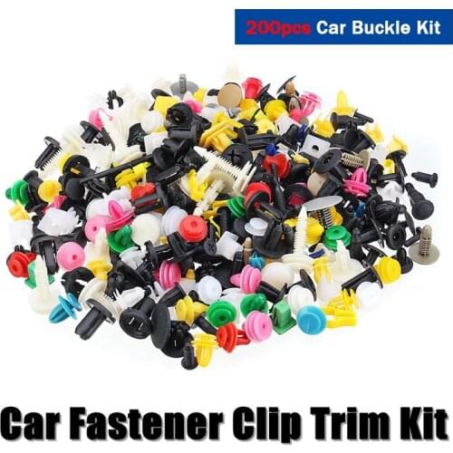 200Pc Mixed Car Door Bumper Clips Retainer Auto Fastener Rivet For Nissan Juke X-trail Opel Astra J H G Kia Rio Ceed Sorento